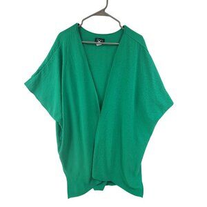 Spin USA Women's Kimono Cardigan Duster Short Sleeve Open Front Green Size 1X